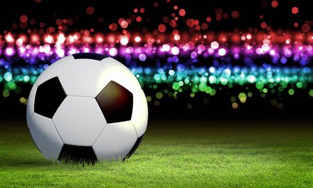 Black and white football or soccer ball colour illustration